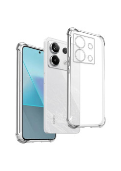 Husa Antisoc compatibila Xiaomi Redmi Note 13 Pro 5G / Poco X6, PRO AirBag, Clear