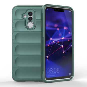 Husa pentru Huawei Mate 20 Lite, Antisoc, Margini Striatii, Magic Shield, Green