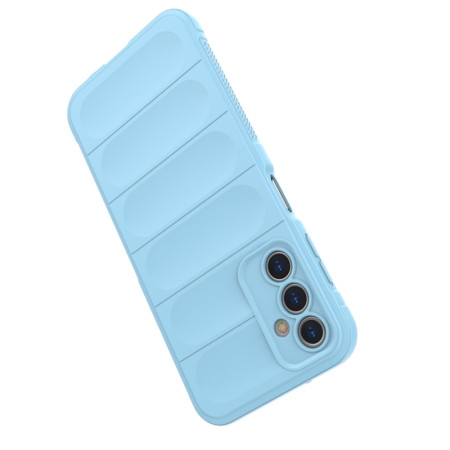 Husa pentru Samsung Galaxy A14 4G / A14 5G, Antisoc, Margini Striatii, Design Minimalist, Bleu