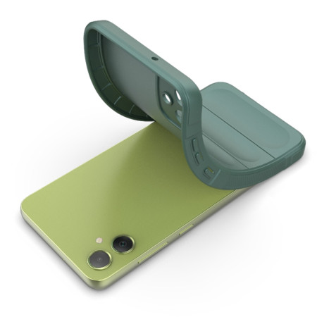 Husa pentru Samsung Galaxy A05, Antisoc, Margini Striatii, Design Minimalist, Green