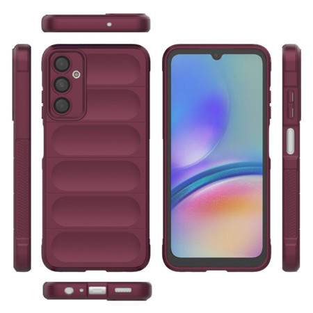 Husa pentru Samsung Galaxy A05s, Antisoc, Margini Striatii, Design Minimalist, Bordeaux