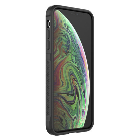 Husa pentru iPhone XS Max, Antisoc, Margini cu Striatii, Design Minimalist, Red