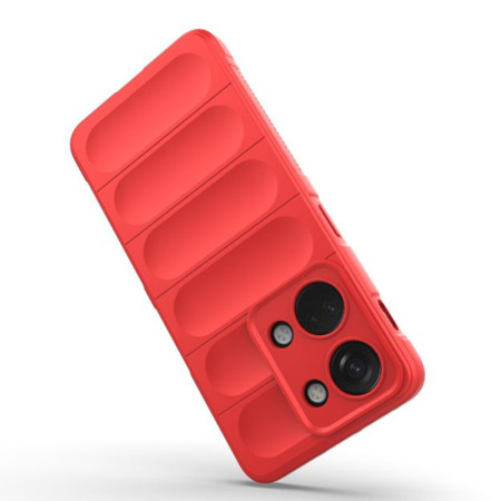 Husa pentru OnePlus Nord 3, Antisoc, Margini cu Striatii, Design Minimalist, Red