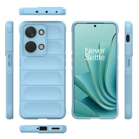 Husa pentru OnePlus Nord 3, Antisoc, Margini cu Striatii, Design Minimalist, Bleu