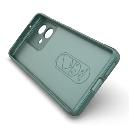 Husa pentru Motorola Edge 40 Neo, Antisoc, Margini cu Striatii, Design Minimalist, Green