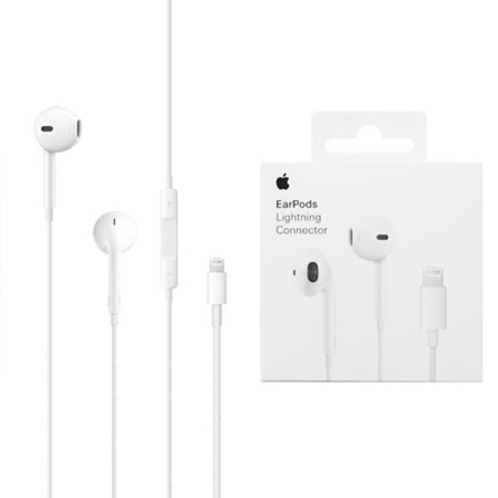 Casti cu Fir, Microfon si Mufa Lightning - Apple A1748 (MWTY3ZM/A) - White