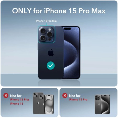 Husa pentru iPhone 15 Pro Max - ESR Air Armor - Clear Dark Blue