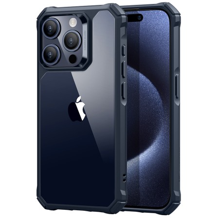 Husa pentru iPhone 15 Pro - ESR Air Armor HaloLock - Clear Dark Blue