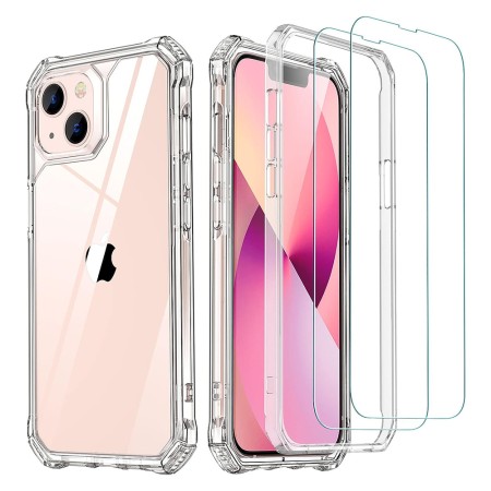 Husa pentru iPhone 13 + 2x Folie - ESR Air Armor 360 - Clear