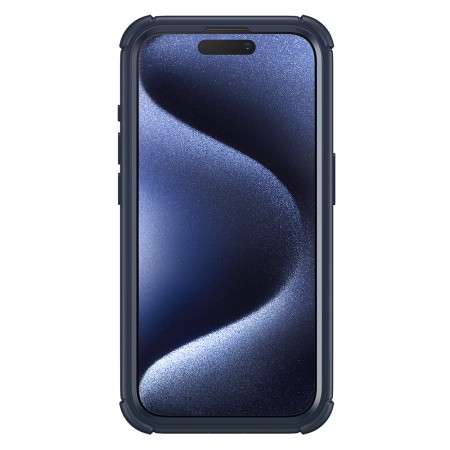 Husa pentru iPhone 15 Pro Max + Folie - ESR Armor Tough Kickstand HaloLock - Clear Dark Blue