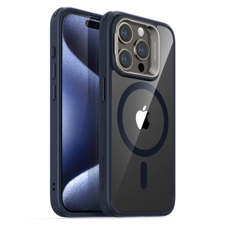 Husa pentru iPhone 15 Pro - ESR Classic Hybrid HaloLock Kickstand - Clear Dark Blue