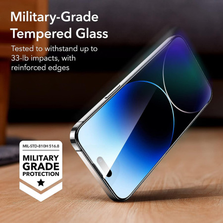 Folie pentru iPhone 14 Pro set 3 buc ESR Tempered Glass, Clear