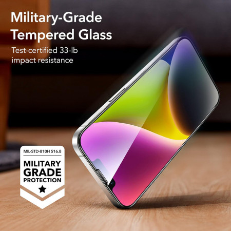 Folie pentru iPhone 13 / 13 Pro / 14 set 2 buc ESR Tempered Glass, Clear