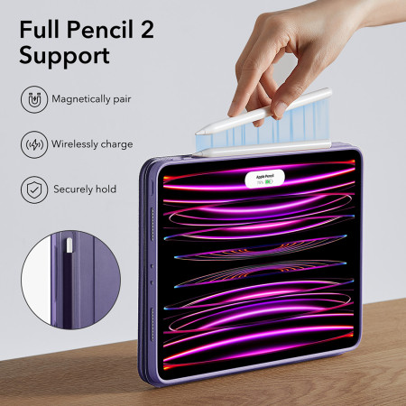 Husa tableta pentru iPad Pro 12.9 2021 / 2022 ESR Shift Magnetic, Purple