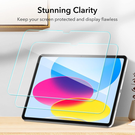 Folie pentru iPad 10 2022 10.9' set 2 buc ESR Tempered Glass 9H, Clear