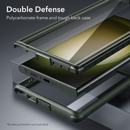 Husa pentru Samsung Galaxy S23 Ultra, ESR Shock Armor Kickstand, Clear Green