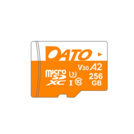 Card de Memorie cu Adaptor, Micro SDXC, 256GB, U3, A2, V30 - Dato Advance+ (DTTF256GU3A2V30AP) - Black