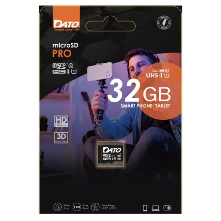 Card de Memorie, Micro SDHC, 32GB, Clasa 10 - Dato Pro (DTTF032GUIC10) - Black