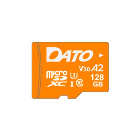 Card de Memorie cu Adaptor, Micro SDXC, 128GB, U3, A2, V30 - Dato Advance (DTTF128GU3A2V30A) - Black