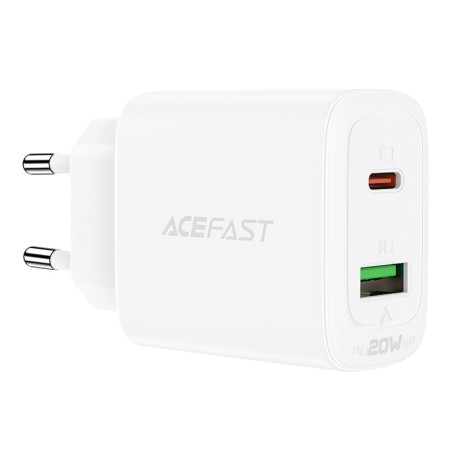 Acumulator pentru Priza, USB, Type-C, 20W, Fast Charging - Acefast - White