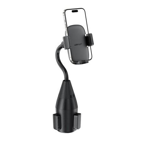 Suport Auto pentru Telefon, 360° Rotation, for Cup Holder, Safety Lock - Black