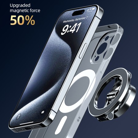 Suport Auto cu Magnet pentru Telefon, Universal, Ajustabil - Silver