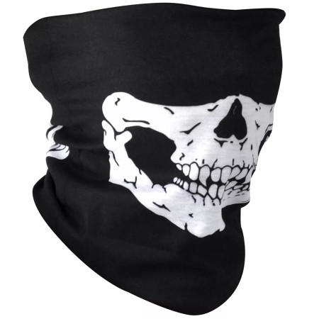 Masca Protectie, Bandana cu Craniu, Poliester, Universal 46 x 24.5cm - Black