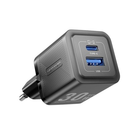 Incarcator GaN, Type-C, USB, PD30W, Dual Fast Charging - Vention (FEQB0-EU) - Black