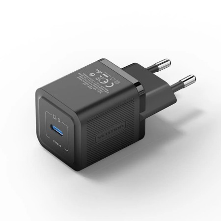 Incarcator pentru priza EU, GaN, 20W, Type-C, Smart Charging - Vention (FEPB0-EU) - Black