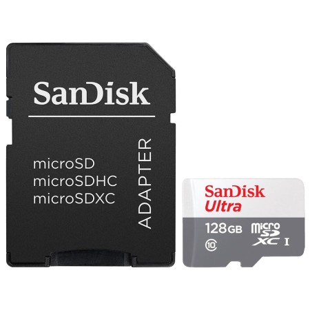 Card de Memorie, 128GB, MicroSDXC - SanDisk Ultra (SDSQUNR-128G-GN6TA) - White