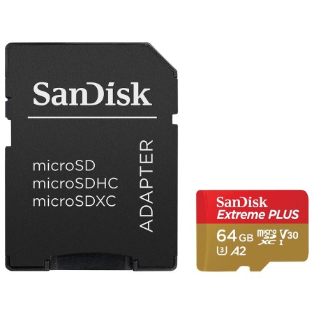 Card de Memorie, 64GB, MicroSDHC - SanDisk Extreme Plus (SDSQXBU-064G-GN6MA) - White