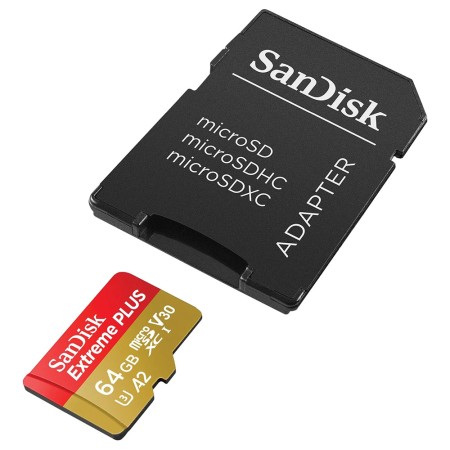 Card de Memorie, 64GB, MicroSDHC - SanDisk Extreme Plus (SDSQXBU-064G-GN6MA) - White