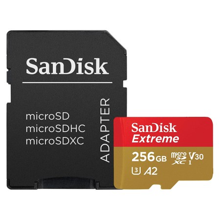 Card de Memorie, 256GB, MicroSDXC - SanDisk Extreme (SDSQXAV-256G-GN6MA) - Grey