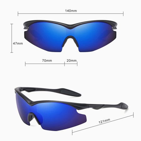 Ochelari pentru Ciclism - Techsuit (1806) - Black / Blue Purple