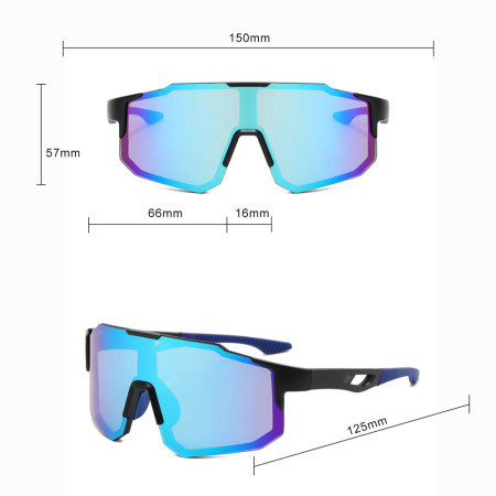 Ochelari pentru Ciclism cu Lentile Polarizate, Ergonomic, Black / Purple