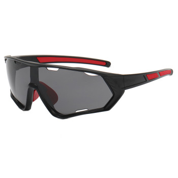 Ochelari pentru Ciclism cu Lentile Polarizate, Protecție pentru Nas, Black / Red