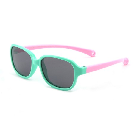 Ochelari de Soare Destinati Bebelusilor - Techsuit (8192-C1) - Green / Pink