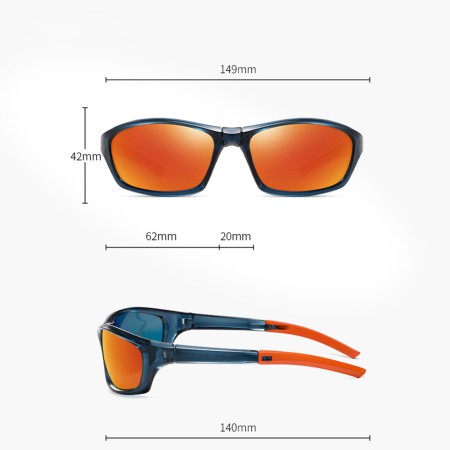 Ochelari pentru Ciclism, Pliabili - Techsuit (24101) - Gun / Blue