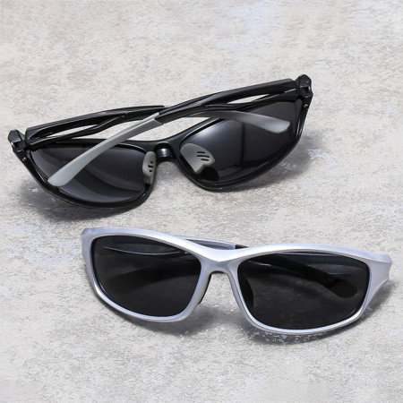 Ochelari pentru Ciclism cu lentile polarizate, ochelari de soare sport, protecție pentru nas, Black / Gray