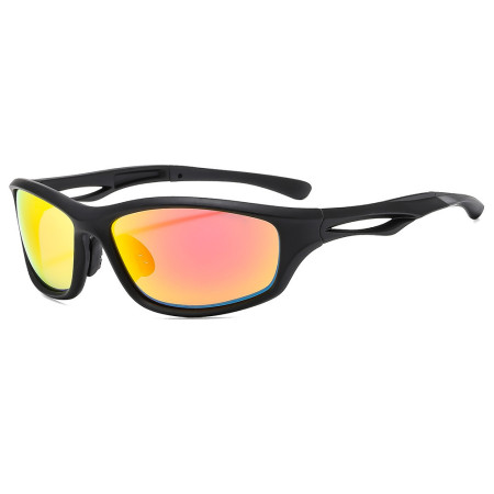 Ochelari pentru Ciclism cu lentile polarizate, ochelari de soare sport, tampoane pentru nas, Black / Red