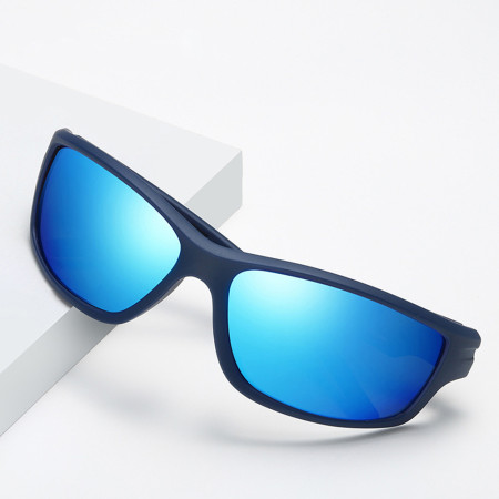 Ochelari pentru Ciclism cu lentile polarizate, ochelari de soare sport, tampoane pentru nas, Blue