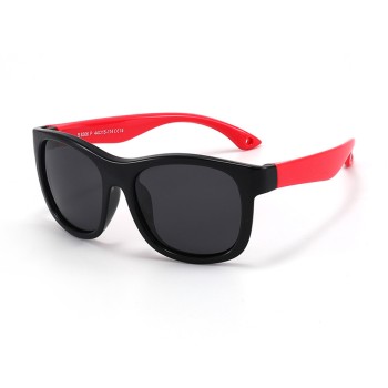 Ochelari de Soare pentru Copii cu Protectie UV si Snur, Black / Red