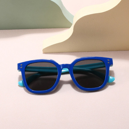 Ochelari de Soare Polarizati pentru Copii cu Protectie UV, Dark Blue / Cyan