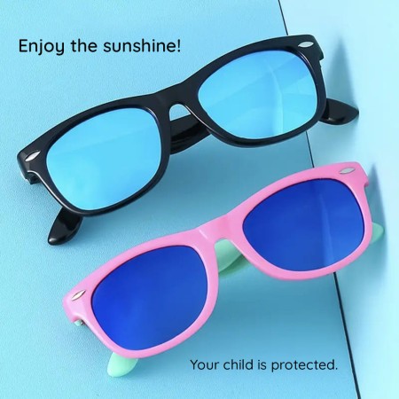 Ochelari de Soare pentru Copii cu Protectie UV - Techsuit (D802) - Orange / Mercury