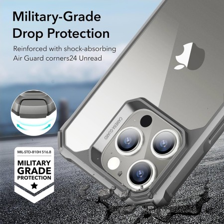 Husa pentru iPhone 15 Pro Max - ESR Air Armor - Clear Grey