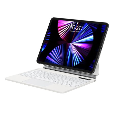 Husa pentru iPad Air 4 / 5 / Pro 11 - Baseus Brilliance Magnetic Keyboard Case Digital Display (ARJK010102) - White