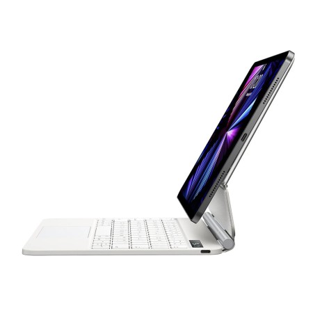 Husa pentru iPad Air 4 / 5 / Pro 11 - Baseus Brilliance Magnetic Keyboard Case Digital Display (ARJK010102) - White