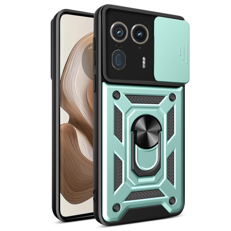Husa pentru Motorola Edge 50 Ultra, CamShield Protectie Camera, Magnetic, Slide si Snap, Green