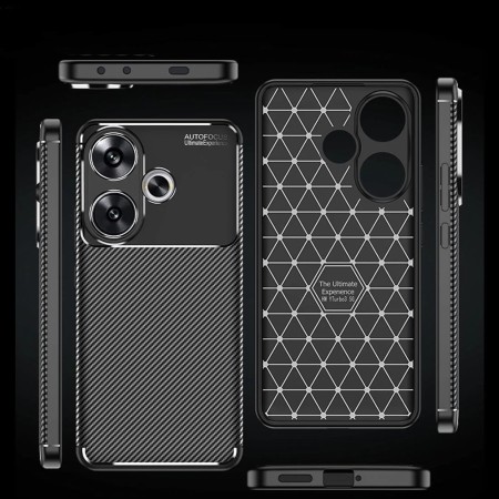 Husa pentru Xiaomi Poco F6 - Techsuit CarbonFiber - Black