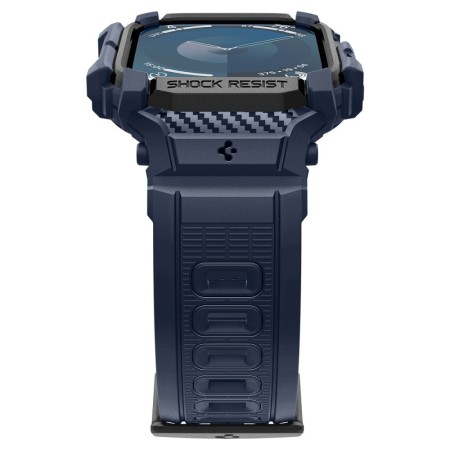 Husa pentru Apple Watch 10 46mm + Curea - Spigen Rugged Armor Pro - Navy Blue